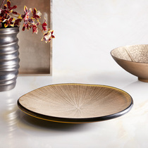 Tao home Regina mica mineral glass decorative plate designer signature style decoration storage plate