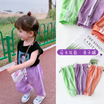 Parent-child girlfriends Girls pants thin summer female baby anti-mosquito pants Little girl fashion leggings sports pants mm