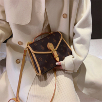 ITSK women bag 2021 new vintage old flower messenger bag temperament bag niche advanced sense shoulder shoulder bag