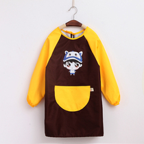 Children Long Sleeve Waterproof Hood Clothes Kindergarten Eating Clothes Fine Art Drawing Clothing Anti-Stain Anti-Wear Long Sleeve Apron
