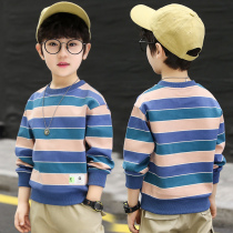 Childrens clothing Boys autumn long-sleeved t-shirt 2021 new spring style boys spring and autumn childrens top base shirt Western style