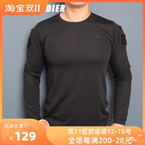 Fae Soldier Spring Autumn Round Neck Tactical T-shirt Long Sleeve Men Outdoor Military Fan Clothes Dry Sweatshirt Top