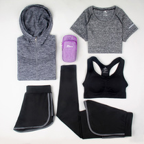 Summer running yoga fitness clothes gym sports set women four or five sets spring and summer clothes leisure net