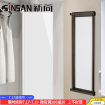 Wardrobe full-length mirror Cabinet open door rotating push-pull full-length mirror borderless folding telescopic invisible fitting mirror