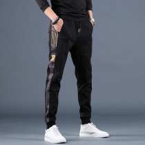Summer thin casual pants mens Korean version of the trend all-match drawstring pants sports pants tide brand spring and autumn loose sanitary pants