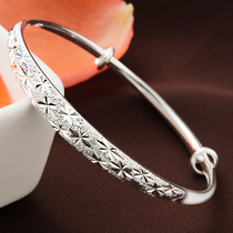 Silver bear silversmith silver bracelet female sterling silver young 2021 New foot silver bracelet 999 fashion gift for girlfriend