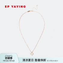 EP Ya Ying jewelry love gift niche design white fritillary zircon positive and negative double wear necklace new Z020A