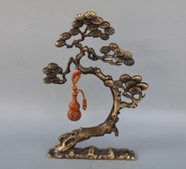 Retro Nostalgia Pure Copper Shake Money Tree Swing Piece Copper Pine Joe relocating to open home wine cabinet Decorative Handicraft Living Room