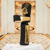 Metal glass fiber reinforced plastic sculpture hotel model home exhibition soft decoration Hall restaurant commercial space resin ornaments