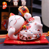 3-ten Just the same payment of the property Cat Pendulum lying cat shop Opening Ceramics Deposit Pot home Living room collection Ginza