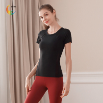 Lemon Unlimited season Women spring and summer new sports fitness clothes top nylon yoga short sleeve LUM39662