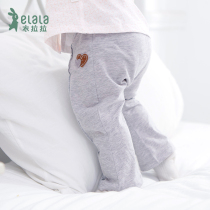 Lala summer 0-1 year old girl cotton anti mosquito pants baby thin trousers baby loose casual pants tide