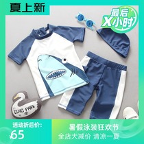 Korea Chaofan childrens swimsuit Boy baby shark swimsuit Childrens swimming split in childrens sunscreen surf suit