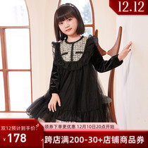 girls' long sleeve dress autumn 2022 new children's chanel style princess dress