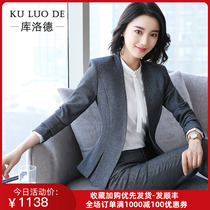 Kulod 2021 new suit set autumn fashion long sleeve dress slim professional attire professional dress temperament OL working woman