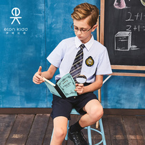 Eaton Gide school uniform summer clothes boys class clothes two sets primary school shirt uniform shorts group purchase 10c110