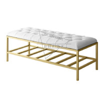 Nordic style iron shoe changing stool clothing store trial shoe stool bedroom bed tail stool simple modern fabric sofa bench