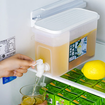 Cold water jug with tap water tap fridge fruit teapot summer home with lemon juice water bottle kettle cool water barrel cold brew bottle