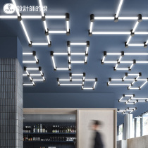 Designer lights Nordic style Living room lamps Simple modern atmosphere LED Office Rectangular ceiling lamp