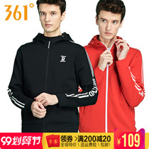 361 Degree Mens sports sweater Spring New 361 hooded cardigan casual sweater coat mens 9856