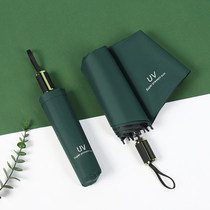 Umbrella female sun and rain dual-use UV manual sun umbrella black glue sunscreen and UV protection college students mens sunshade