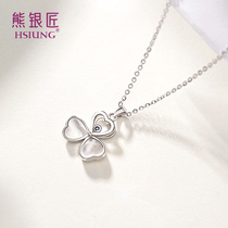 Bear silversmith sterling silver necklace female 2021 new summer tide simple light luxury ins niche design sense