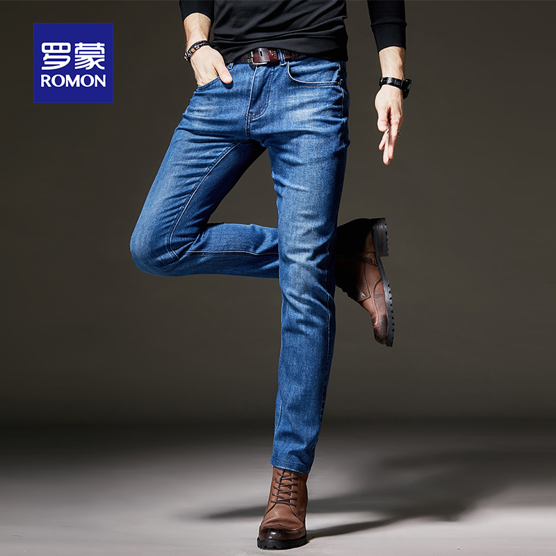 Luo Meng Niu pant men straight loose spring and autumn new business mens youth elastic slacks long pants