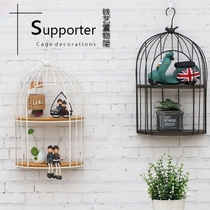 Creative Birdcage wrought iron wall Wall Wall living room bedroom decoration retro shop hanging wall decoration