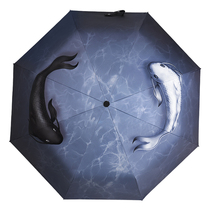 Sunny and rain dual-purpose full automatic umbrella Korea creative super large umbrella male Parasol Female vinyl sunscreen folding umbrella double