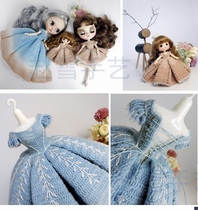 Handmade wool DIY knitting video tutorial Diana Princess Doll Clothing Hook Image