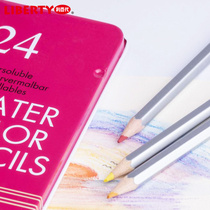 China Taiwan LIBERTY Libai church watercolor pencil water soluble color lead 24 color painting hand drawing students special beginner set brush color pencil CC-856ZM
