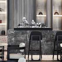 Ink black art rockery ornaments acrylic cover new Chinese living room entrance aisle hotel club decoration