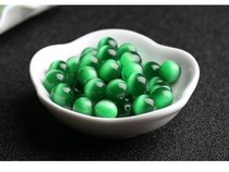 Green cats eye loose beads