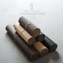 Bamboo tea mat bamboo mat tea table table table flag mat insulation mat Chinese cotton linen tea mat tea ceremony zero with waterproof table flag