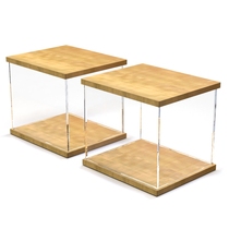 Acrylic transparent dust-proof rack hand-run display box up to model Lego building block dust cover multi-layer wooden household