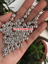5mm6mm8mm plated real silver non-porous round beads DIY silver loose beads imitation metal silver white beads non-porous beads