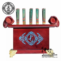 Handlebar meat tool holder Mongolian knife holder pure solid wood color painted knife frame Mongolian bag hotel Mondining cutlery