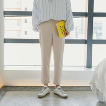 Sicilian mens loose straight suit pants nine-point trousers mens casual suit pants mens Korean version of Joker