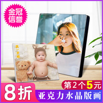 Ramina crystal print photo studio set-up table photo custom wash wedding photo enlarged wall Photo Plus photo frame making