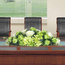 Simulation flower on the conference room table Living room decoration flower business podium plastic fake flower rectangular long section