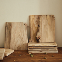 ins wind natural logs Country style solid wood cutting board Baking dessert table display wooden tray Food photography props
