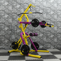 Gantry high pull down sitting posture push shoulder low pull rowing back muscle exercise fitness equipment commercial multi-function