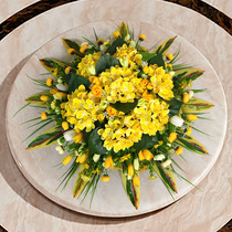 High-end hotel dining table simulation flower decoration Lyndhurst desktop large round table turntable table flower decoration restaurant decoration flowers