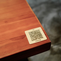 Custom Brass Digital Table Number Plate Number Coffee Hall Milk Tea Shop Two-Dimensional Code Customized Table Card Payment Code Point Dining Code