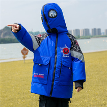 Bala Nian childrens down jacket boys short 2021 new spider man Childrens thick childrens coat winter