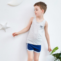 British Bolun childrens underwear vest middle child Summer Boy vest cotton girl baby sleeveless base shirt sling