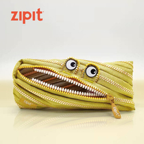 ZIPIT Fashion Zipper Pen Bag Gold & Silver Fugui Series Students Creative Writing Case Oversize Pen Box Pop