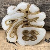 Ancient Jade old Jade Fu character carving antique collection old objects Ming and Qing antique jade pendant Jade
