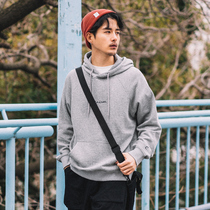 gthomme2021 spring and autumn sweater men hooded youth pullover hoodie mens Korean version of the trend student embroidery jacket