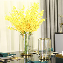 American Nordic glass vase creative pendulum piece table Xuanguan Living room TV cabinet light and luxurious flower arrangement Home Decorative Goods